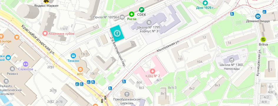 Карта прохода к клинике